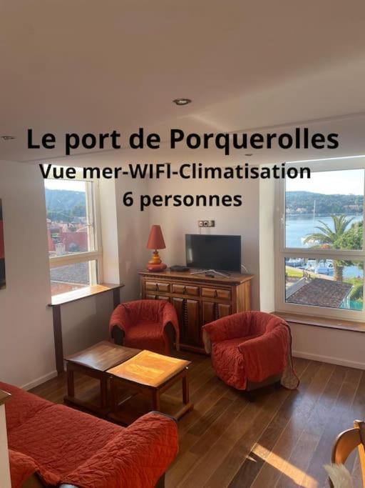 Ile De Porquerolles : T3 Climatise Vue Mer Bagian luar foto